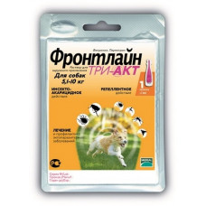ФРОНТЛАЙН ТРИ-АКТ ДЛЯ СОБАК 5-10 КГ S ПИПЕТКА 1 МЛ