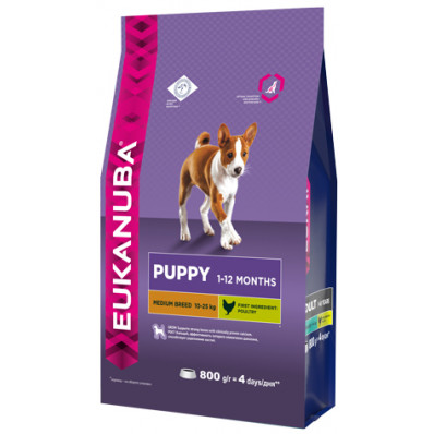 EUK Dog корм для щенков средних пород