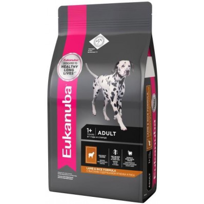 Eukanuba Dog Adult для взрослых собак всех пород с ягненком 