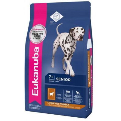Eukanuba Dog Mature & Senior для зрелых и пожилых собак всех пород с ягненком и рисом