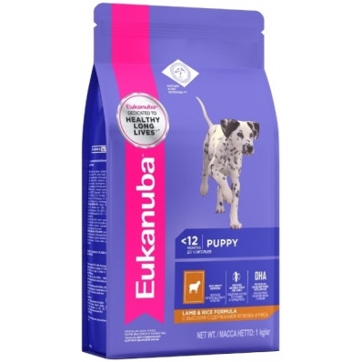 Eukanuba Dog Puppy & Junior для щенков всех пород с ягненком и рисом