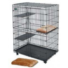 Лежанка плюшевая в клетку "Cat Cage" 