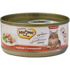 Консервы для кошек Курица с говядиной в нежном желе