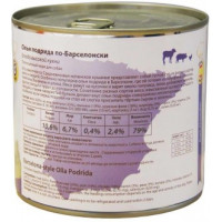 Консервы для собак Олья Подрида по-Барселонски (мясное ассорти с морковью)