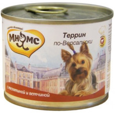 Консервы для собак Террин по-Версальски (телятина с ветчиной)