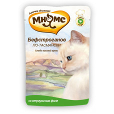 Паучи для кошек Бефстроганов по-тасмански (с мясом страуса)